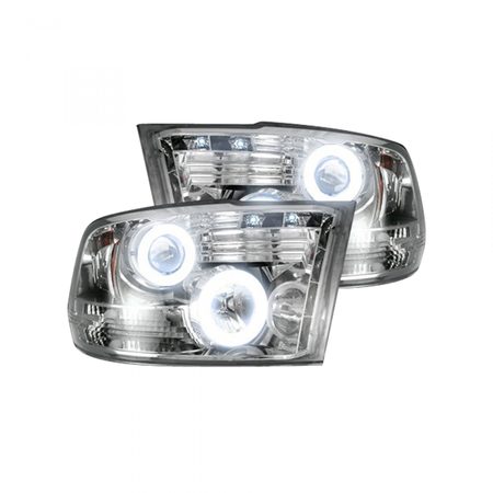 Recon 09-13 RAM 1500/10-13 RAM 2500/3500 PROJECTOR HEADLIGHTS W/CCFL HALOS/D 264270CLCC